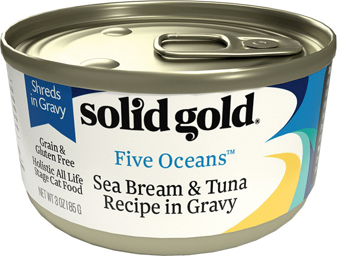 Solid Gold Five Oceans With Sea Bream & Tuna In Gravy